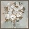 So It Goes II (Flower Bouquet) by Valerie Mravyan 16-in. W x 16-in. H. Canvas Wall Art Print Framed in Grey
